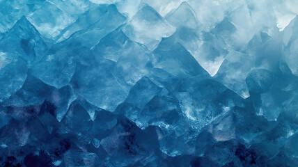 Obraz premium Modern background featuring geometric blue ice texture