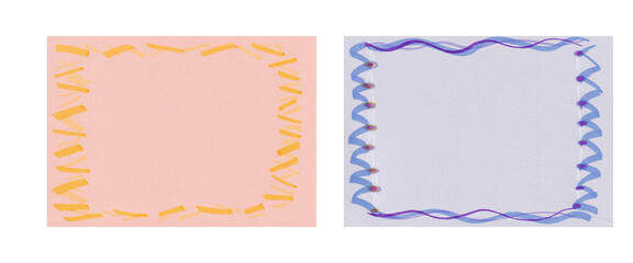 Ensemble de cartes à message rustiques dessinées à la main