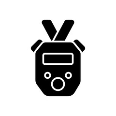 Black Stopwatch Icon on Transparent Background Stopwatch Symbol for Sports Timing and Athletic Competition