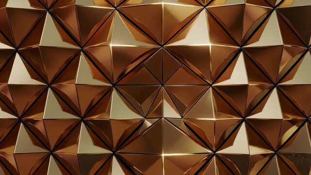 Abstract gold triangle pattern background for design and decoration luxury geometric texture 3d render