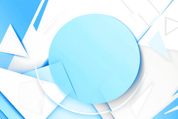 青色と水色の立体的な幾何学模様の背景