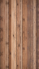 Fototapeta premium Brown wooden planks wall texture — natural wood background for flooring or design projects