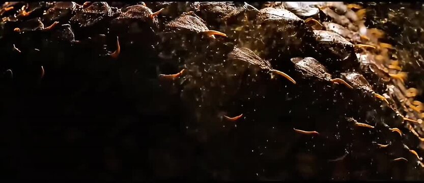 Macro Shot of Salak (Snake Fruit) Skin with Spice Powder