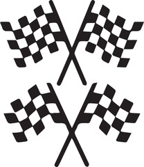 Checkered racing flag vector illustration for finish line sport competition