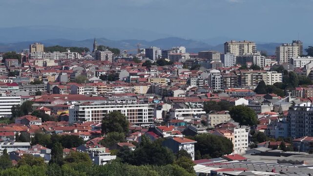 Porto cityscape buildings with 168 mm 3