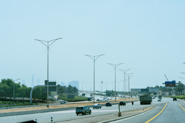 Obraz premium Abu Dhabi Yas island road