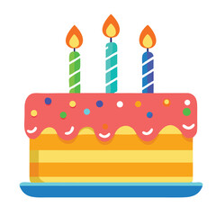 design logo icon  cartoon illustration birthday cake
