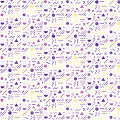 Pop Art Geometric Memphis Backgrounds: Bold, Colorful Pattern Tiles for Web and Packaging Design