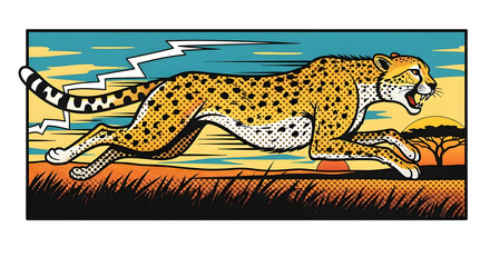 cheetah in the desert