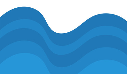 Sea waves layer vector background illustration. Sea beach