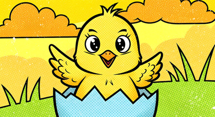 easter chick with egg