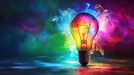 Concept of Innovation and New Ideas Driving Progress