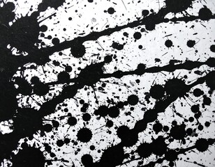 Abstract ink splatter on paper