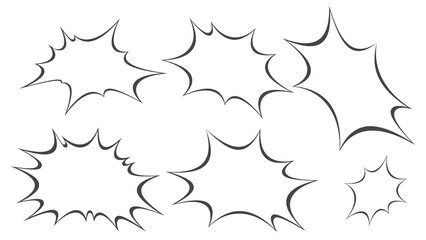 漫画風ギザギザ吹き出しのイラスト