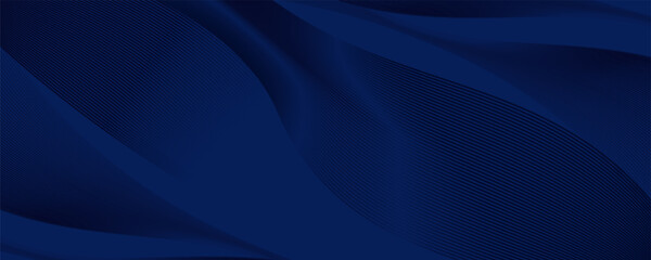 Premium dark blue abstract background with elegant diagonal line patterns and modern geometric style. Luxury vector template for digital banners, invitations, vouchers, certificates, and presentations