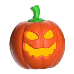 Spooky 3D Jack-O'-Lantern Halloween Pumpkin with Glowing Face