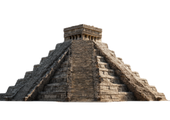 Stone stepped pyramid with tiered structure