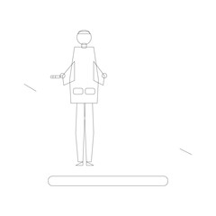 Nurse with Thermometer Unique Vector – Patient Checkup and Clinical Temperature Monitoring Illustration
