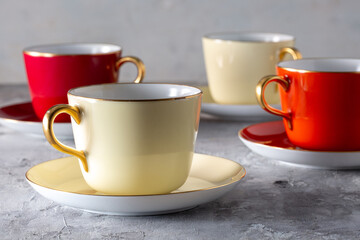 Art China Iromaki  Morning Cup and Saucer Japan 1970s