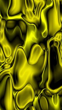 gradient yellow black vertical Glossy abstract fluid background with metallic reflections and organic liquid texture, creating a dynamic molten surface effect.