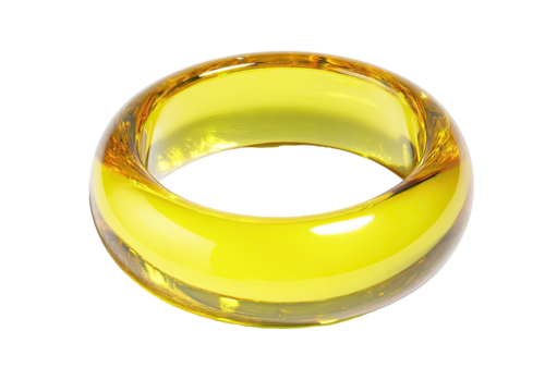 Yellow, round, translucent ring