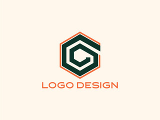 Elegant C Letter Logo in Minimal Orange and Green — Simple Modern Branding Symbol for Business and Corporate Use