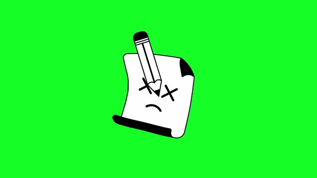 empty note animation.4k motion animation
