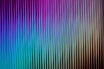 Vibrant abstract vertical ribbed texture with a striking gradient transitioning from electric blue and turquoise to magenta and deep purple, creating a dynamic visual