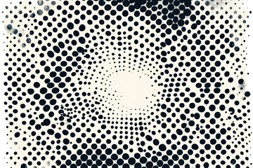 Exploring the beauty of an enigmatic abstract polka dot texture displaying a mesmerizing pattern with contrasting colors and unique shapes emanating from a central point