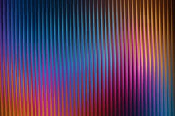 Abstract backdrop with vertical ribbed lines showcasing a blend of blue, purple, and orange hues, creating a visually striking and energetic composition