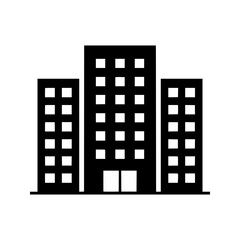 Silhouette of urban apartment building