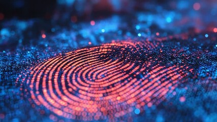 Digital fingerprint scanning for biometric security authentication - Powered by Adobe