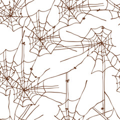 Seamless Spider Web Pattern with transparent background perfect for Halloween 