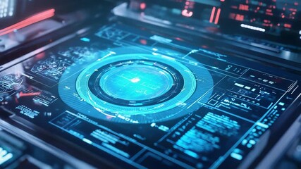 Futuristic digital user interface showing data analytics - Powered by Adobe