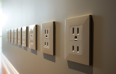 standard electrical outlet, its simple design a testament to modern functionality, is affixed to the wall, representing the essential connection of modern life.
