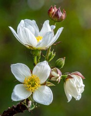 Close-up of white flowers in bloom