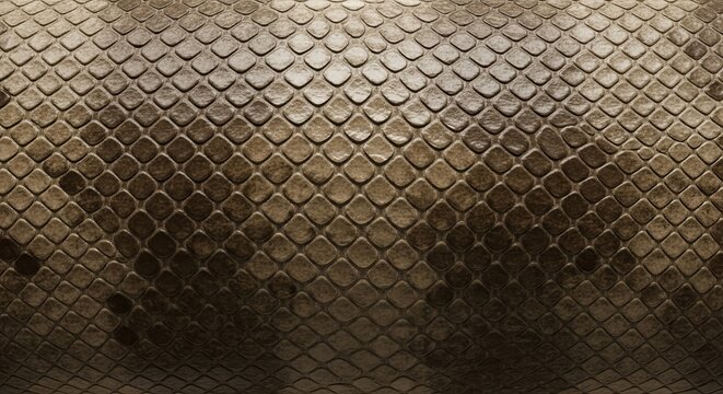 A detailed macro photograph of a natural reptilian snakeskin texture. The intricate pattern of overlapping scales creates an exotic animal background