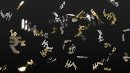 浮遊するルピー記号