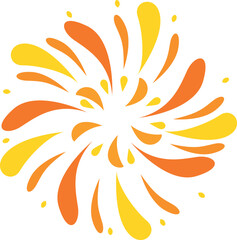 Colorful fireworks exploding, creating a vibrant and celebratory spectacle against a white background