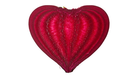3D Red Glitter Heart Isolated Transparent Background