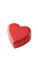 3D Red Heart Shape Box Isolated on Black Background