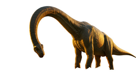 3D Render Brachiosaurus Dinosaur Isolated Transparent Background