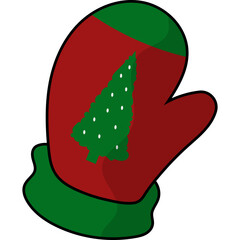 Chrismast Gloves Illustration
