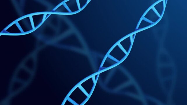 Science fiction DNA Animation Spinning on science background. Full Hd. 4K