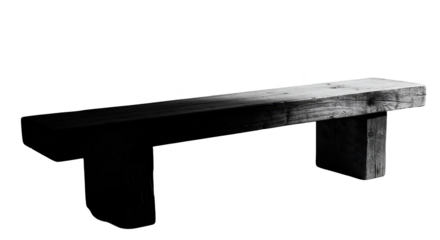 3D Stone Bench Isolated Transparent Background Realistic Lighting