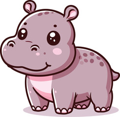 Cute Hippo Illustration