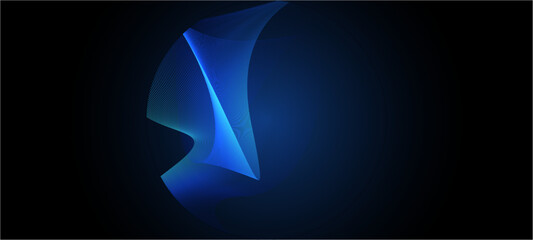 A glowing circular digital orb with intricate blue and purple details and radiating beamsblue abstract background