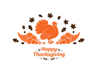 Thanksgiving background, card, and poster. Vector illustration Happy Thanksgiving!