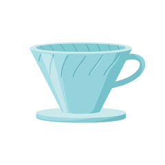 Stylish light blue pour over coffee maker for home brewers and cafe lovers offers a single cup solution