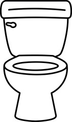 Modern toilet icon vector simple clean design bathroom fixture vector